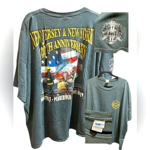 New Jersey, New York volunteer fireman T-shirt 9/11 size 3XL